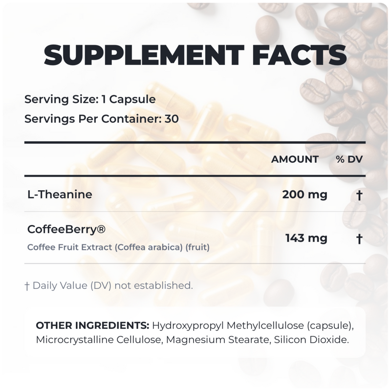 Ultimate Energy - Natural Caffeine & L-Theanine (30 Capsules) (30 Servings)