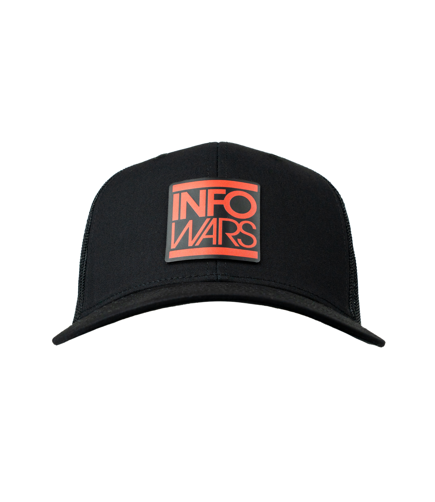 Infowars Red Logo Leather Patch Hat