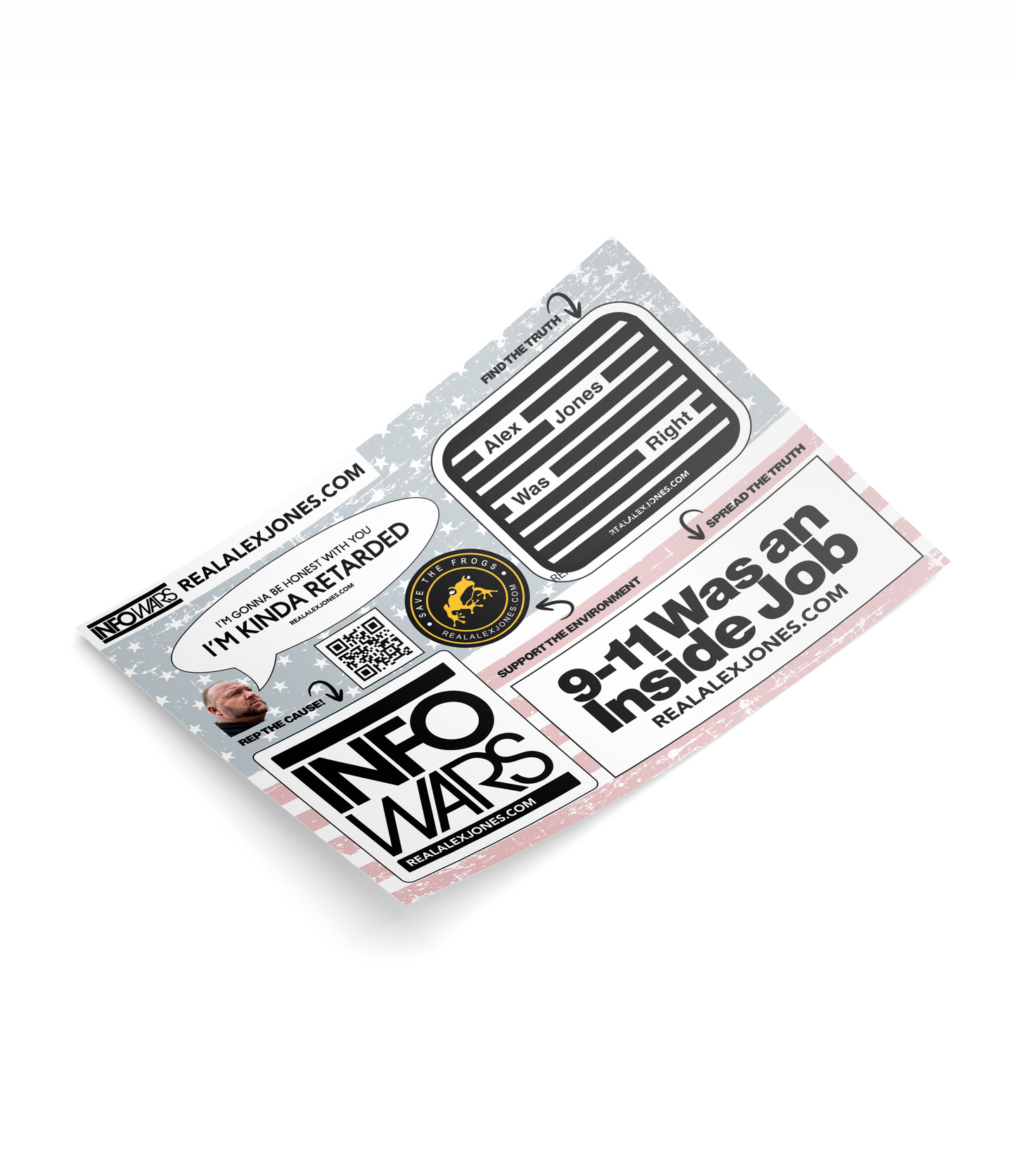 Limited Edition Alex Jones Sticker Sheet