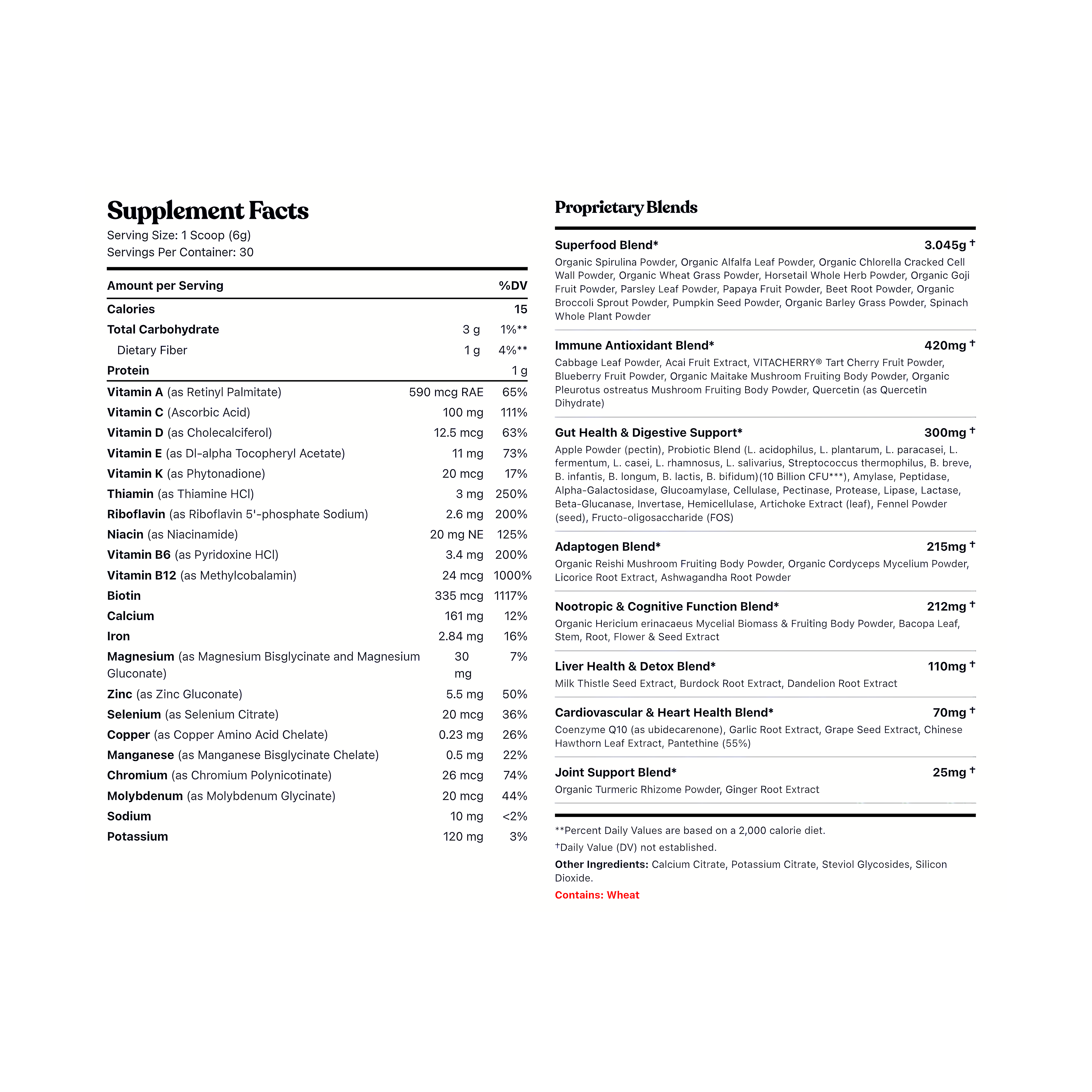 Optimal Human - Superfood Greens (6.28 oz) (30 Servings)