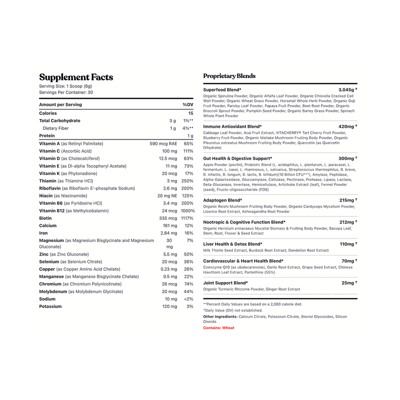 Optimal Human - Superfood Greens (6.28 oz) (30 Servings)