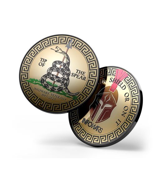 "Tip Of The Spear" Infowars Veterans Limited Edition Challenge Coin
