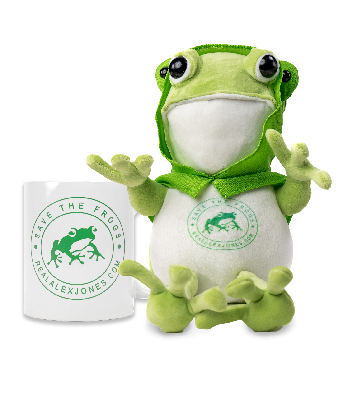 "Save The Frogs" Mug & Collectible Plush Bundle
