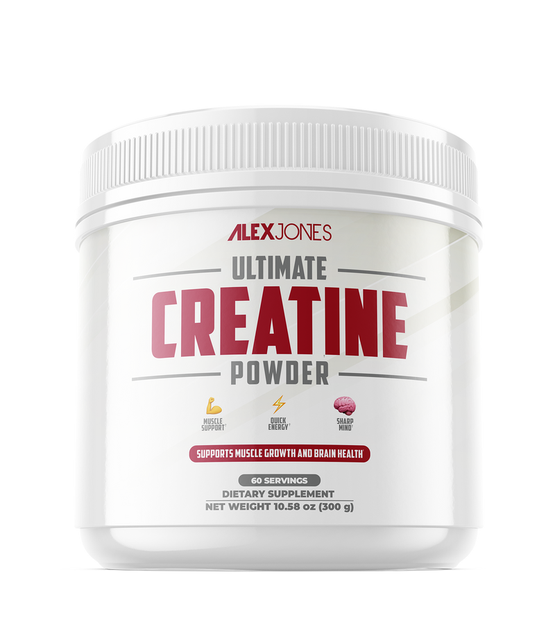 Ultimate Creatine Powder by Alex Jones (300 Grams) (60 Servings)