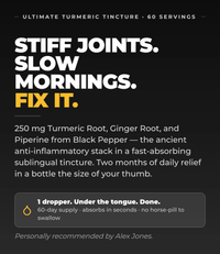 Ultimate Turmeric Tincture - Strongest Concentrate Available (2 fl. oz.) (60 Servings)