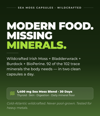 Ultimate Sea Moss Capsules With Bladderwrack & Burdock Root (60 Capsules) (30 Servings)