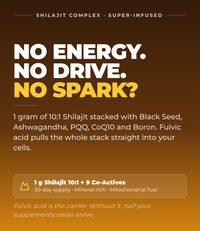 Shilajit Complex - Super-Infused Supplement (90 Capsules) (30 Servings)