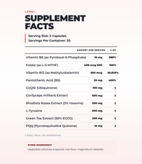 Ultimate Energy - Natural Caffeine & L-Theanine (30 Capsules) (30 Servings)