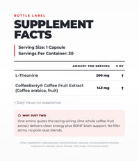 Ultimate Energy - Natural Caffeine & L-Theanine (30 Capsules) (30 Servings)