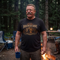Theodore Roosevelt wearing the Bohemian Grove t-shirt in black