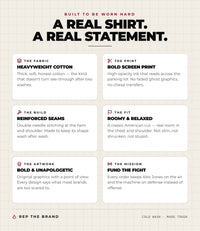 A real shirt, a real statement — heavyweight cotton tee construction