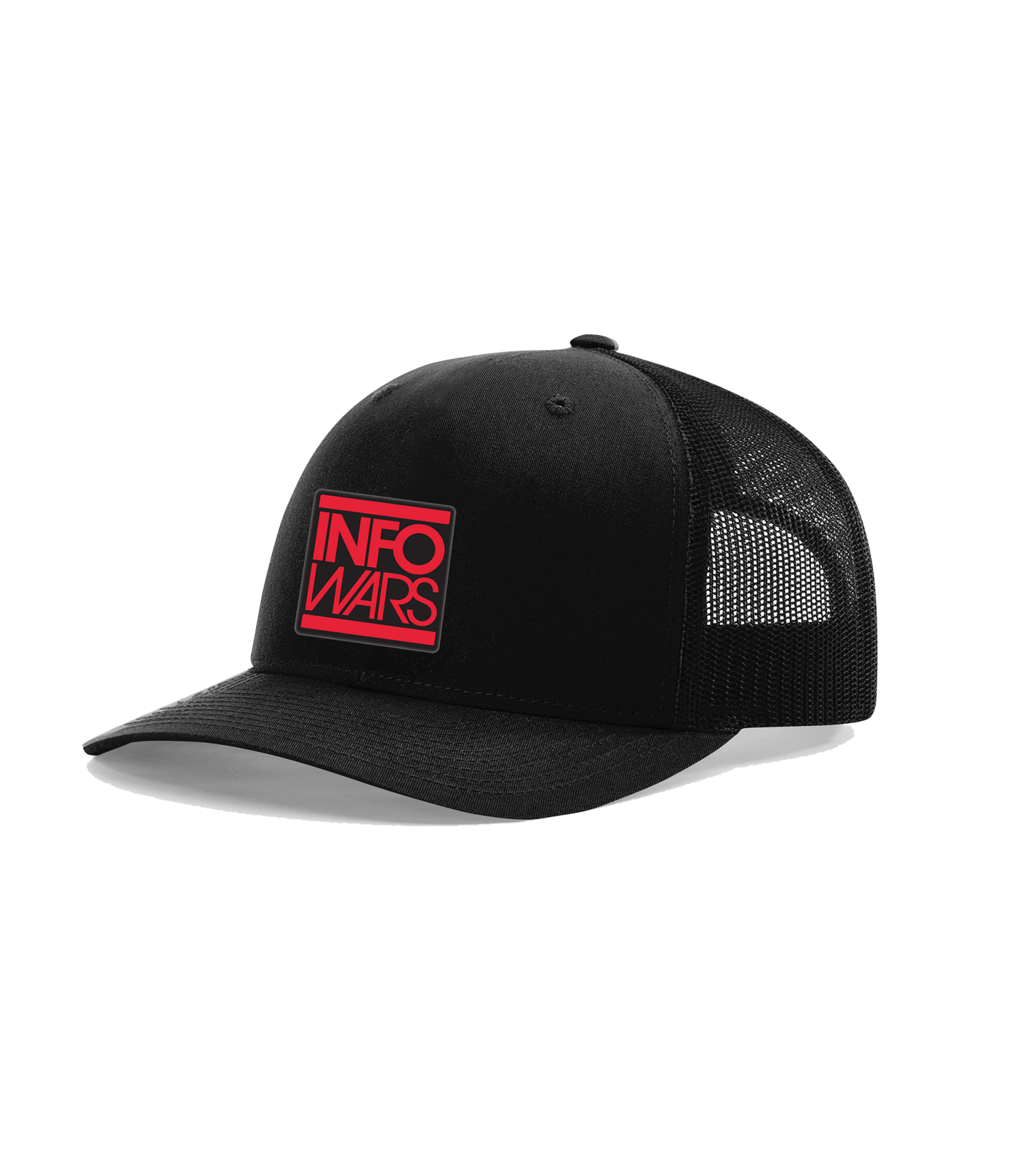 Infowars Red Logo Leather Patch Hat - Richardson 112