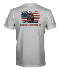 Destroying Tyranny Since 1776 Betsy Ross Snake T-Shirt