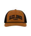 Alex Jones Live Tan Embroidered Rope Hat
