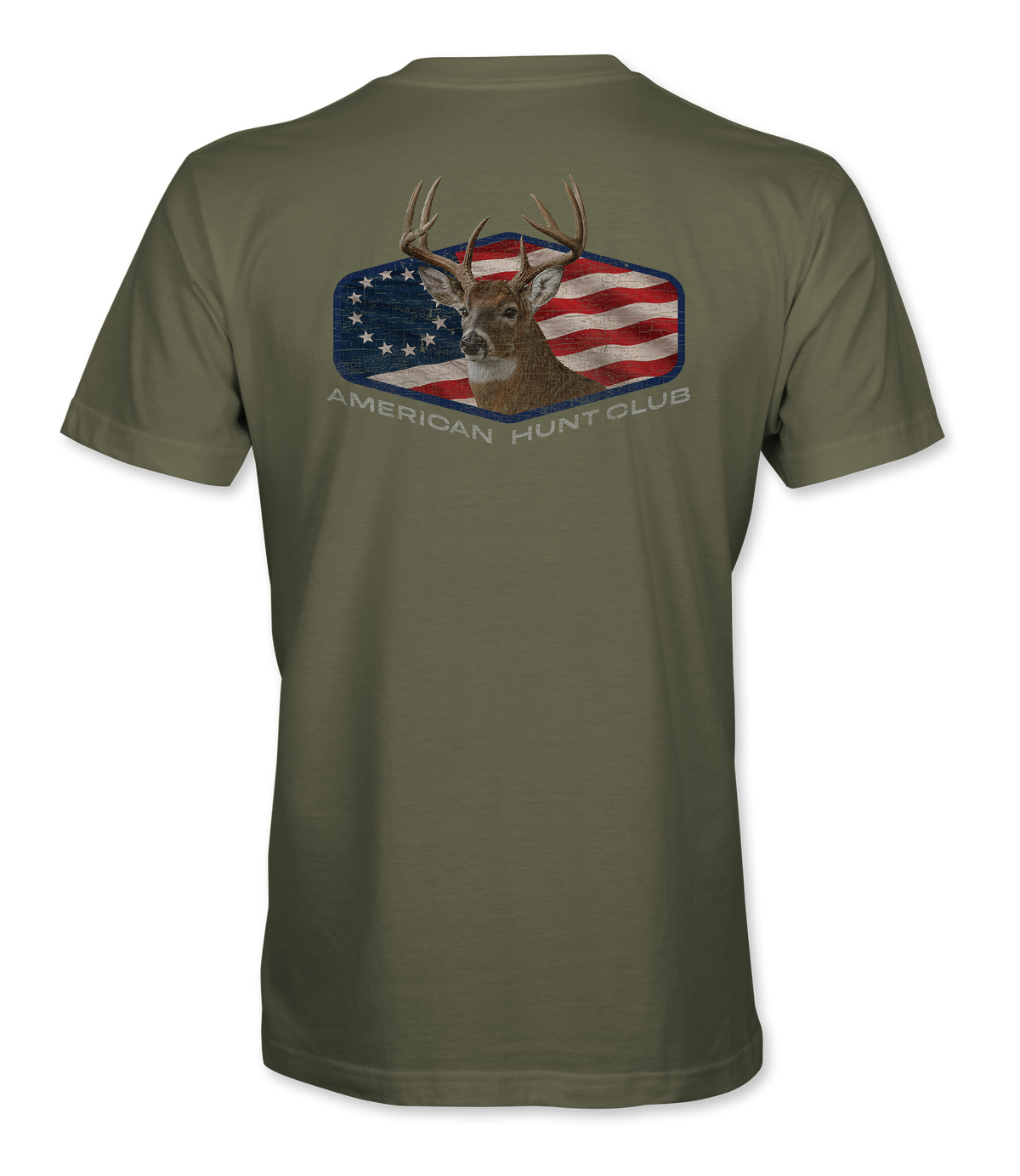 The Alex Jones Store - olive American Hunt Club T-Shirt - back