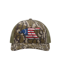 The Alex Jones Store - Betsy Ross Duck Embroidered Camo Trucker Hat - front