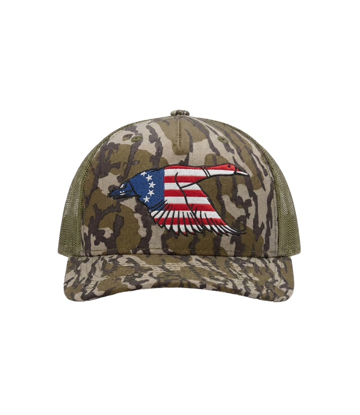Betsy Ross Duck Embroidered Camo Trucker Hat