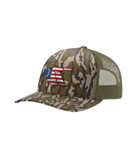 The Alex Jones Store - Betsy Ross Duck Embroidered Camo Trucker Hat - side