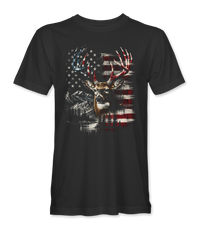 The Alex Jones Store - black Whitetail Flag T-Shirt - front