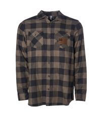 The Alex Jones Store - Betsy Ross Leather Patch Flannel Shirt - front
