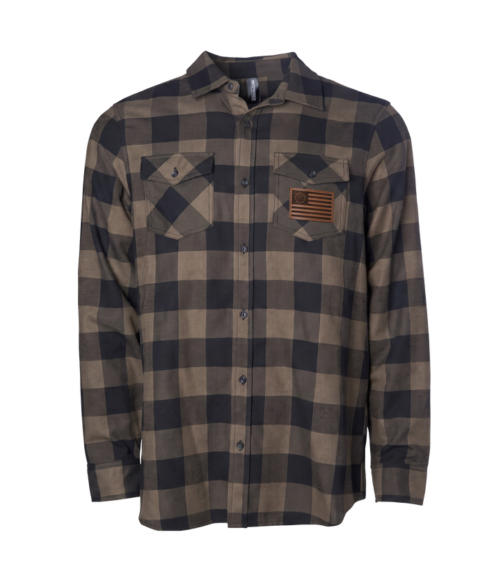 Betsy Ross Leather Patch Flannel Shirt