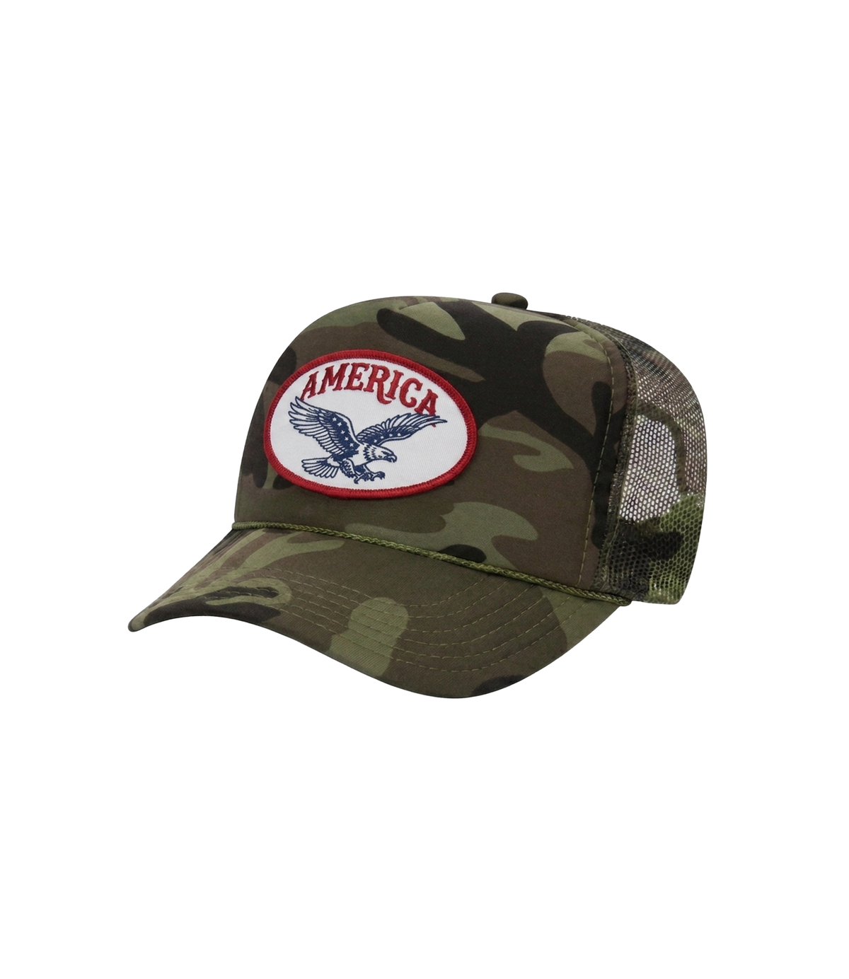 "America" Camo Rope Trucker Hat
