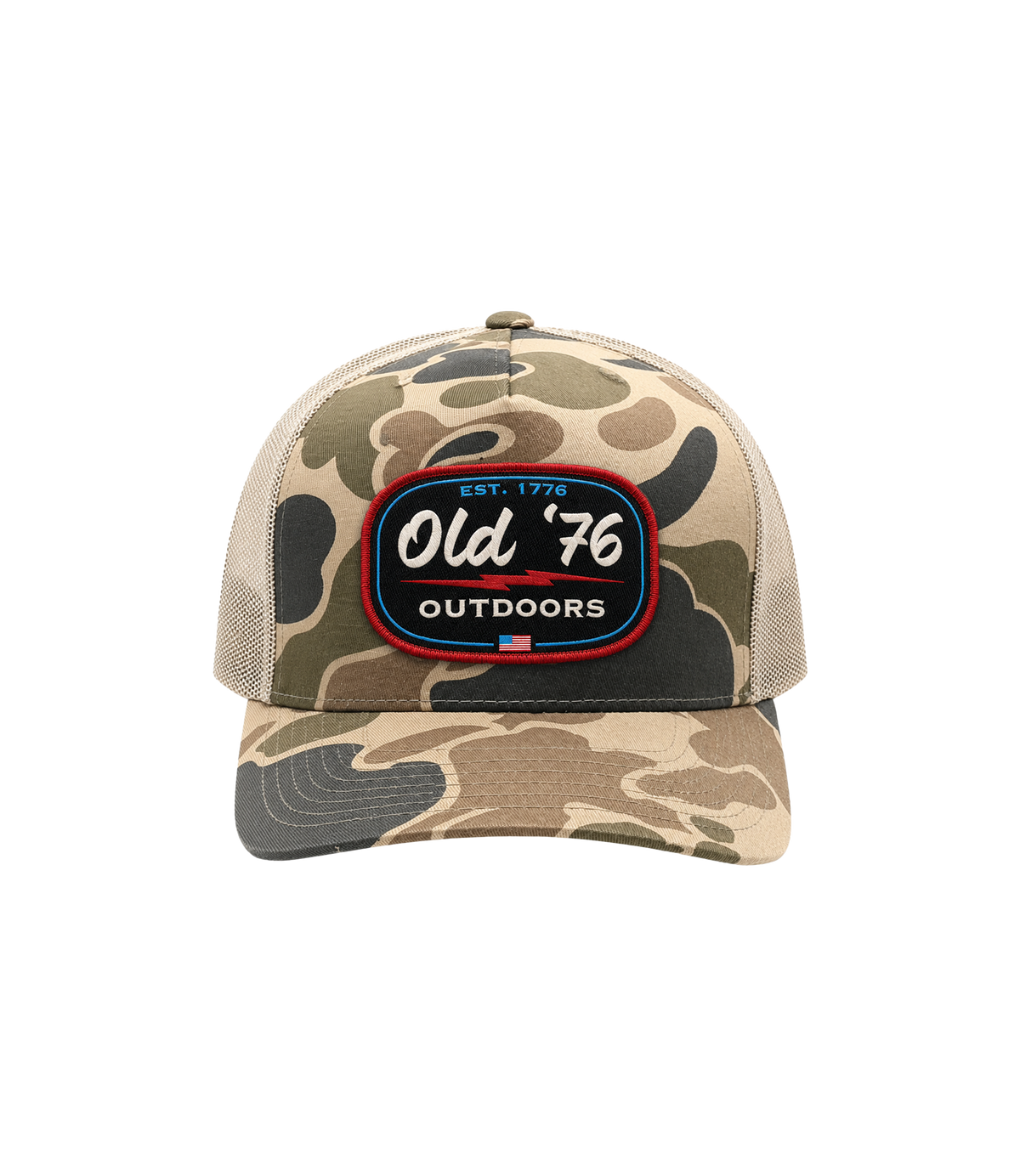Old '76 Outdoors Duck Camo Patch Trucker Hat