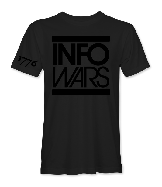 Classic Infowars "1776" Black on Black T-Shirt