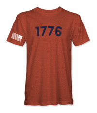 The Alex Jones Store - heather orange 1776 Distressed T-Shirt - front