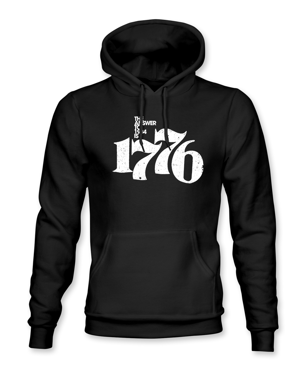 The Alex Jones Store - black The Answer To 1984 Is 1776 Hoodie - front