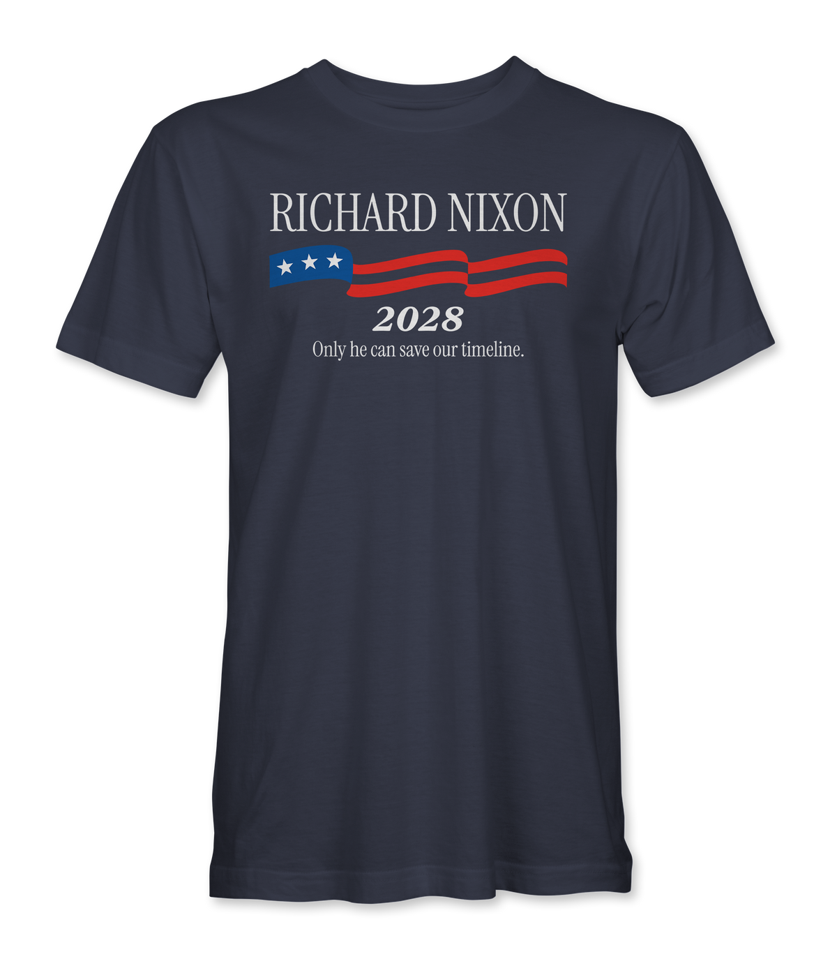 Richard Nixon 2028 — "Save Our Timeline" Premium T-Shirt