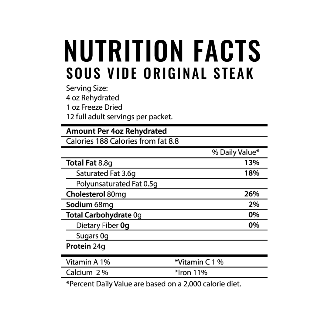 Prepper All Naturals - Freeze-Dried Beef Steak