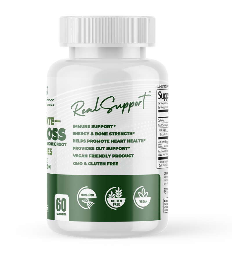 Ultimate Seamoss Gummies With Bladderwrack & Burdock Root (Apple Cinnamon) (60 Gummies) (30 Servings)