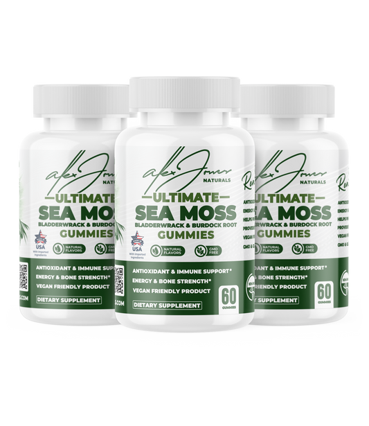 (3-Pack) Ultimate Seamoss Gummies With Bladderwrack & Burdock Root