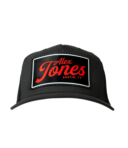 Alex Jones Austin Texas Leather Patch Hat