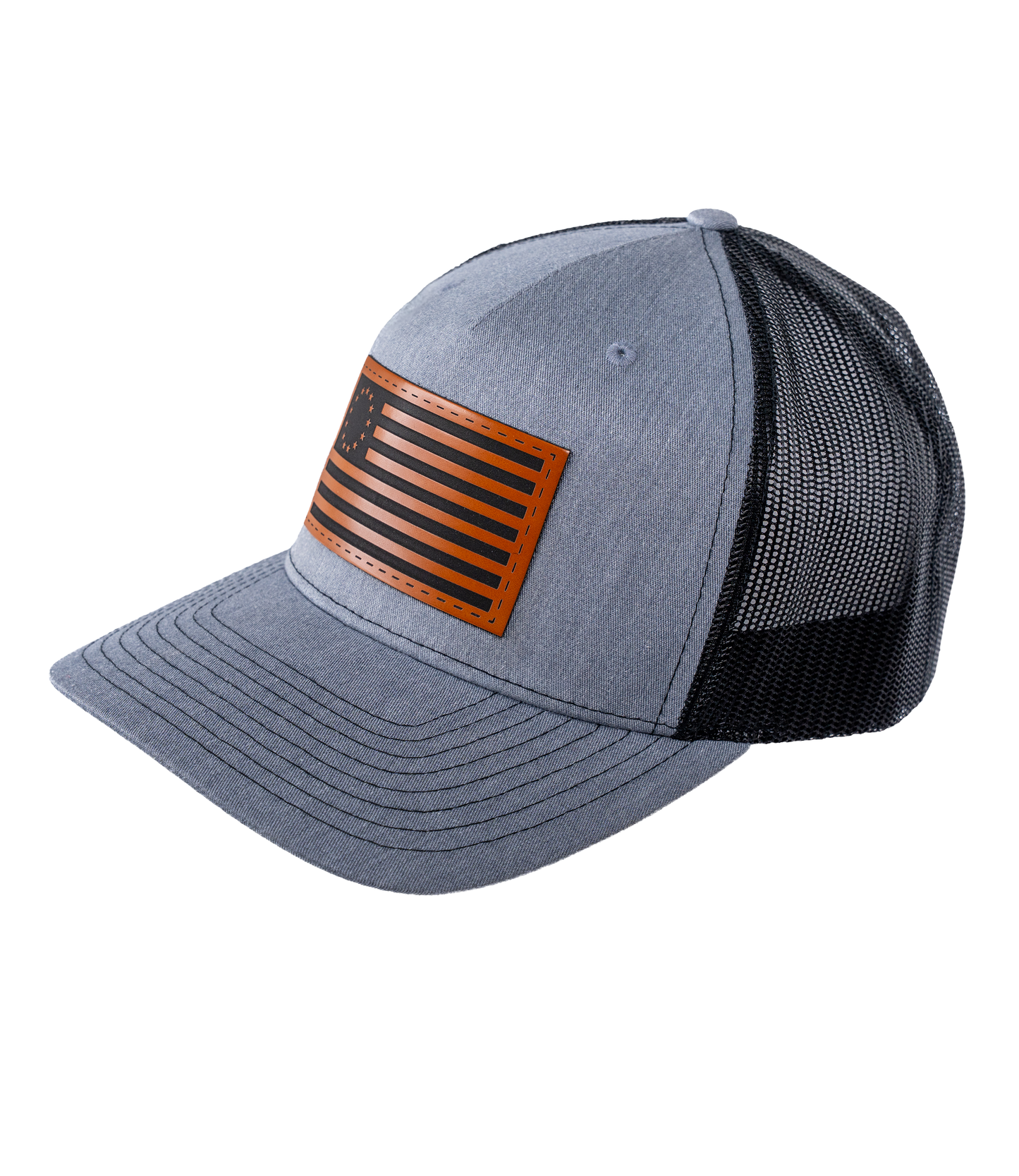 American Flag Leather Patch Hat