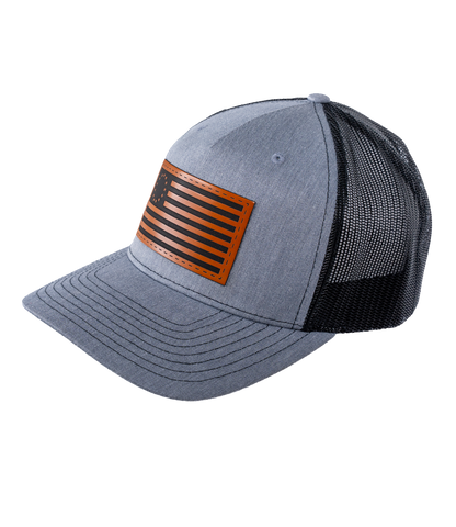 American Flag Leather Patch Hat