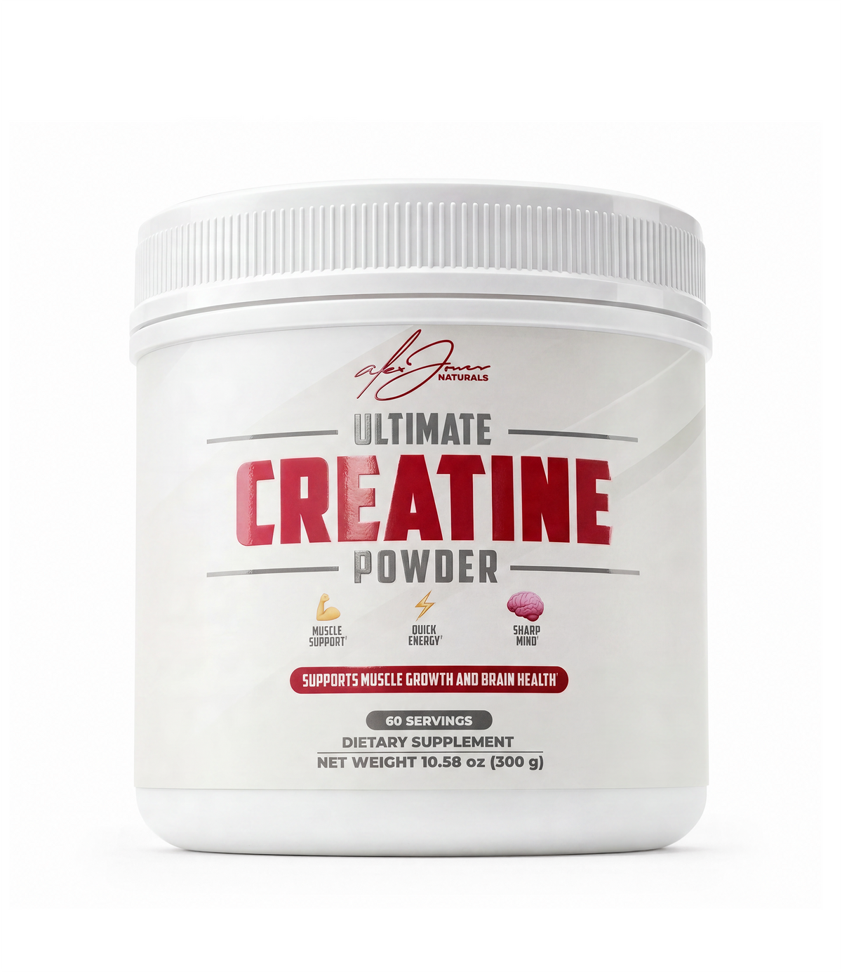 Ultimate Creatine Powder by Alex Jones (300 Grams) (60 Servings)