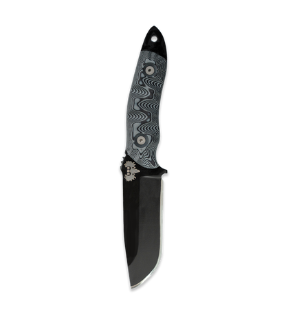 DMO Fixed-Blade Knife: The Breacher (Black Blade with Black/Gray Handle)