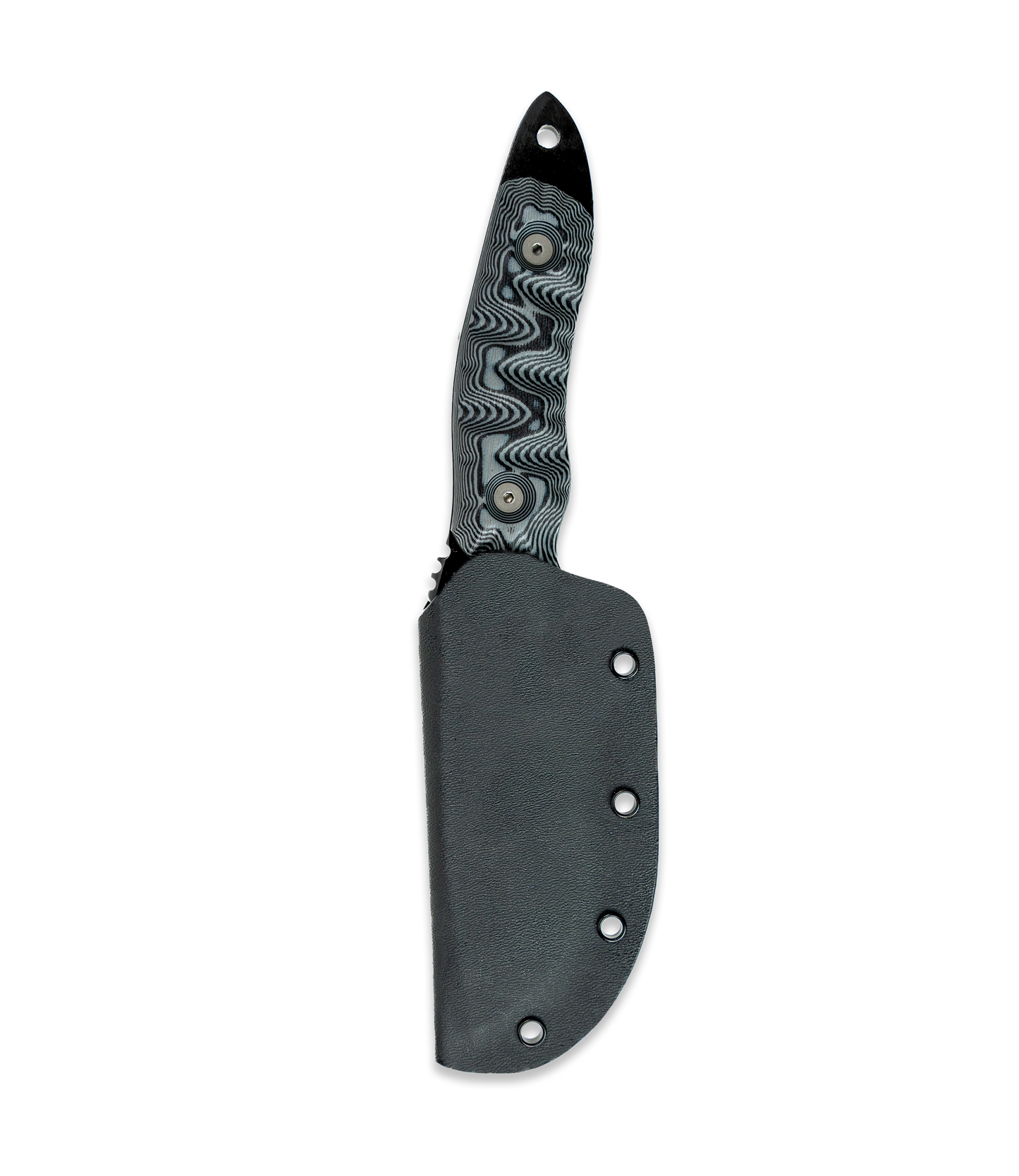 DMO Fixed-Blade Knife: The Breacher (Black Blade with Black/Gray Handle)