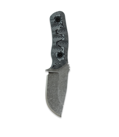 DMO Fixed-Blade Knife: The Chub (Stonewashed Blade with Black/Gray Handle)