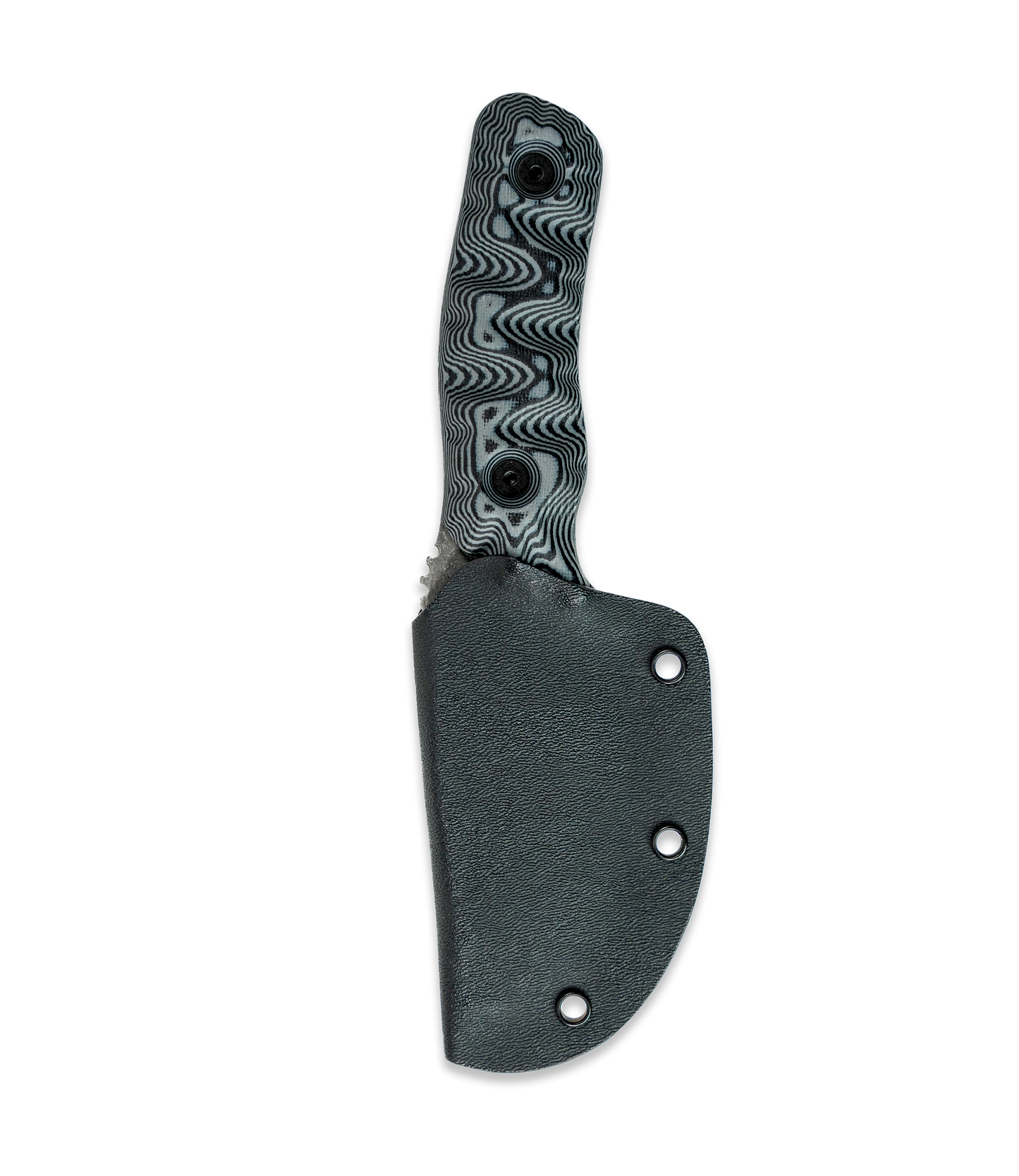 DMO Fixed-Blade Knife: The Chub (Stonewashed Blade with Black/Gray Handle)