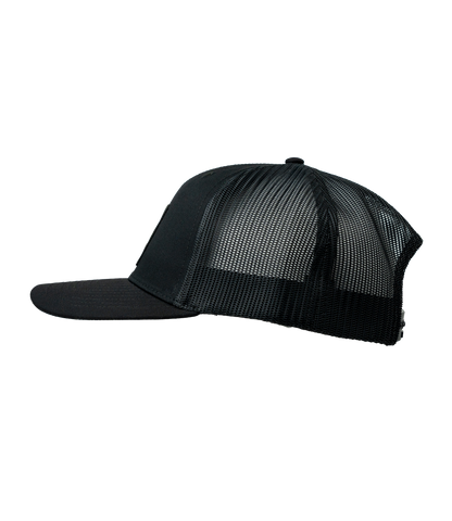 Infowars American Flag Logo Leather Patch Hat