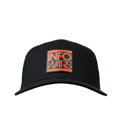 Infowars Red Logo Leather Patch Hat