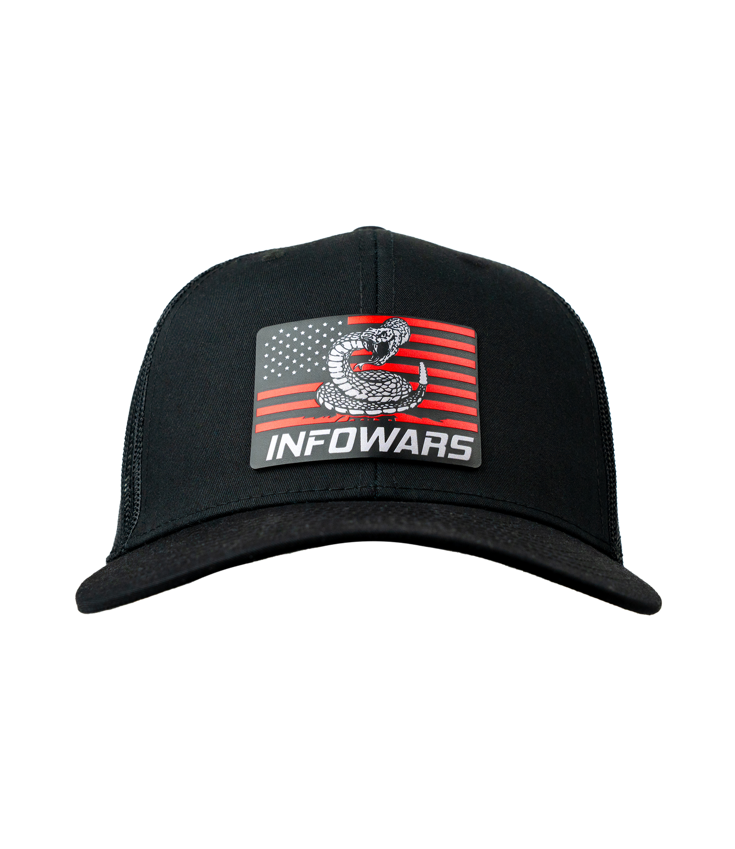 Infowars Snake Logo Leather Patch Hat