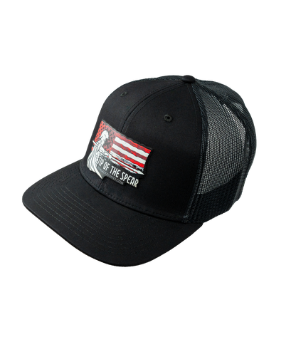 Tip Of The Spear Leather Patch Hat