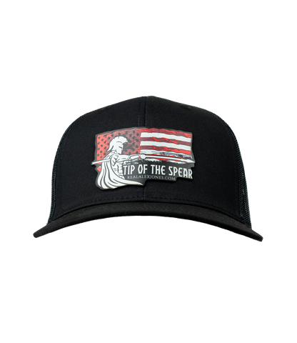 Tip Of The Spear Leather Patch Hat