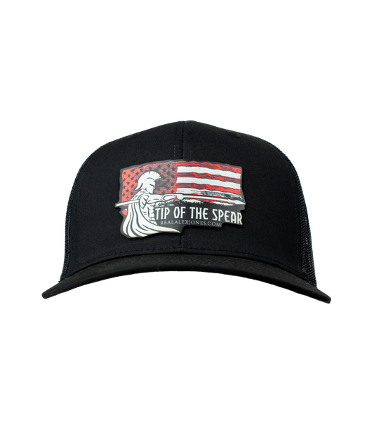 Tip Of The Spear Leather Patch Hat
