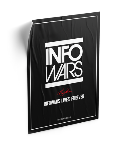 Infowars Lives Forever Fundraiser Poster