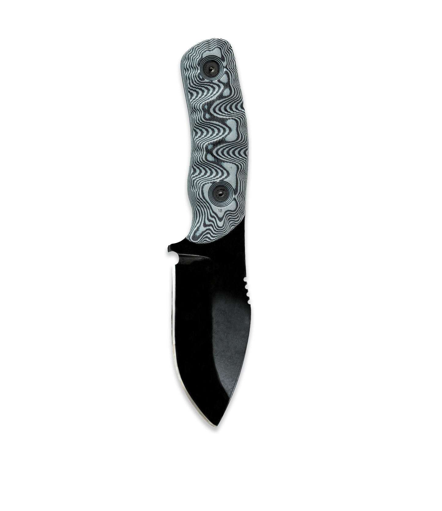 DMO Fixed-Blade Knife: The Scar (Black Blade with Black/Gray Handle)